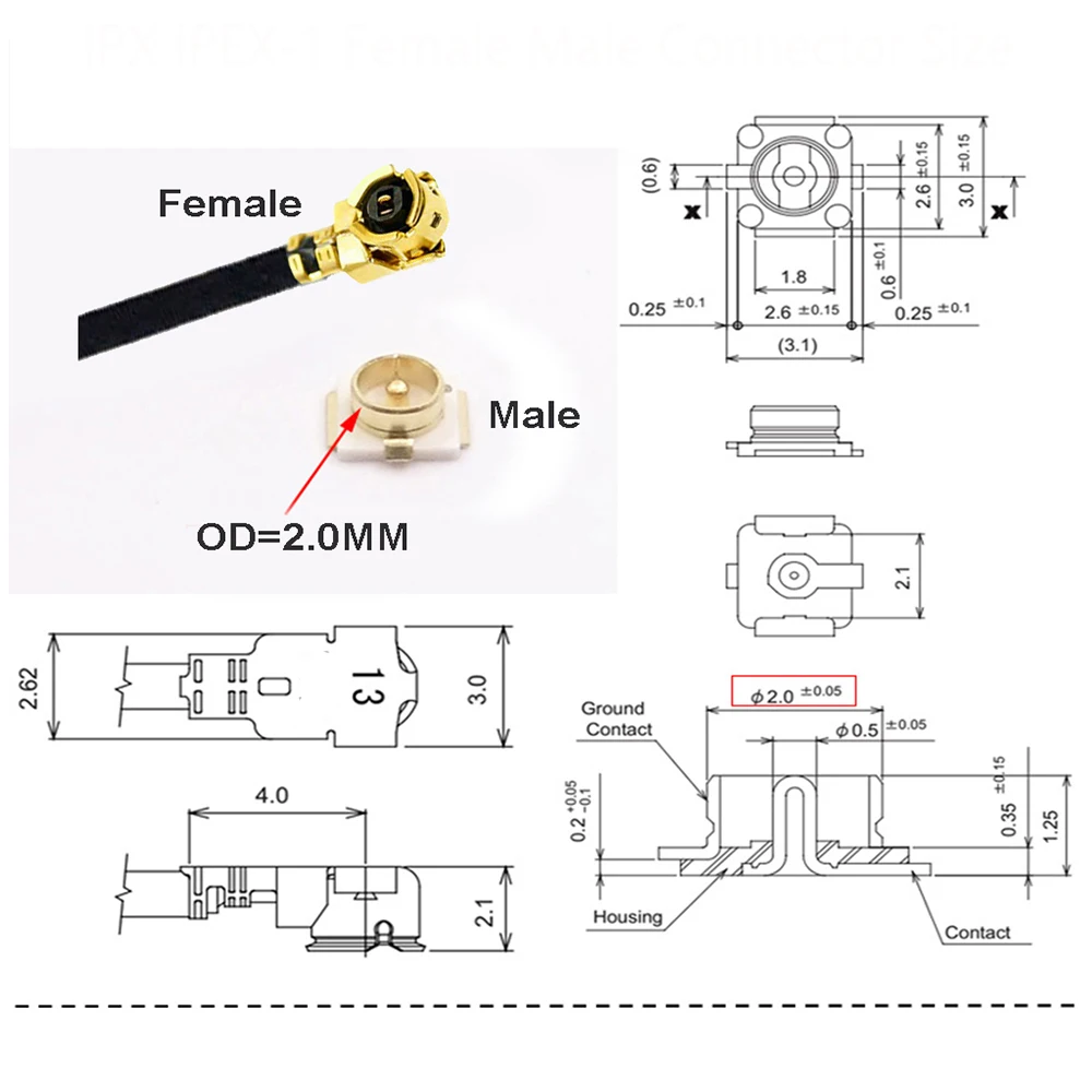 1PC RG1.13mm 0.81mm 피그테일 연장 RF 케이블 SMA 암-MHF U.FL 암 RP SMA 남성 WIFI 안테나용
