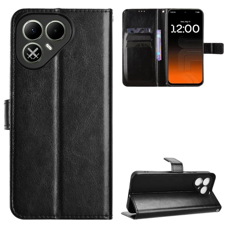 Premium PU Leather Flip Case with Wallet and Kickstand Features - Protective Cover