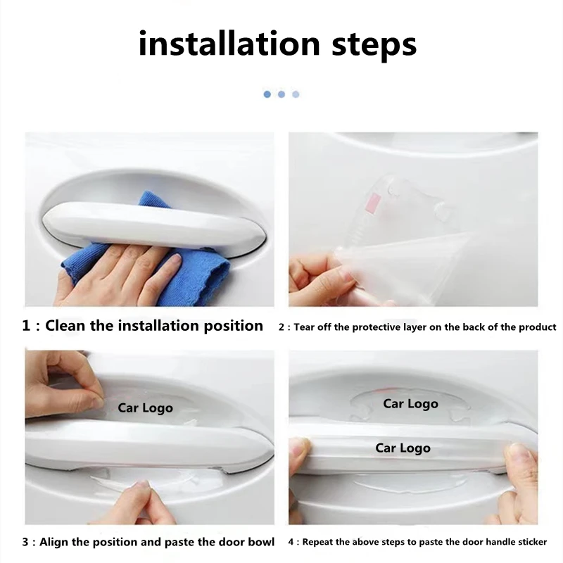 Car door bowl door handle protection sticker rearview mirror glued car stickers for car protection sticker car accessories