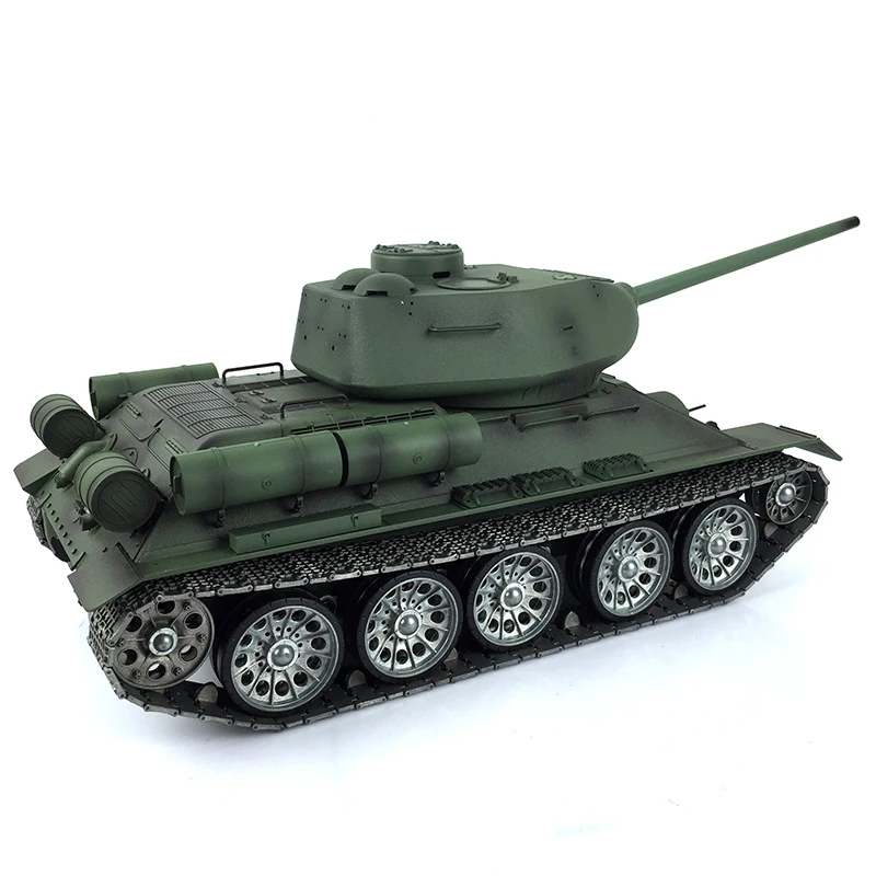HENG LONG 1/16 7.0 Soviet T34-85 Army RC Tank 3909 360° Metal Wheels Barrel Recoil Steel Gearbox Engine Proportion Smoke TH17770 3
