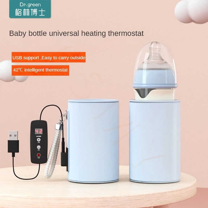 Dr.Green USB Universal Smart thermostat for 150mL-300mL newborn baby bottles Removable/washable Easy to carry outside