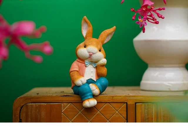 Kreative kaninchen ornamente veranda wein schrank kinderzimmer dekoration  bunny hause eingerichtet - AliExpress
