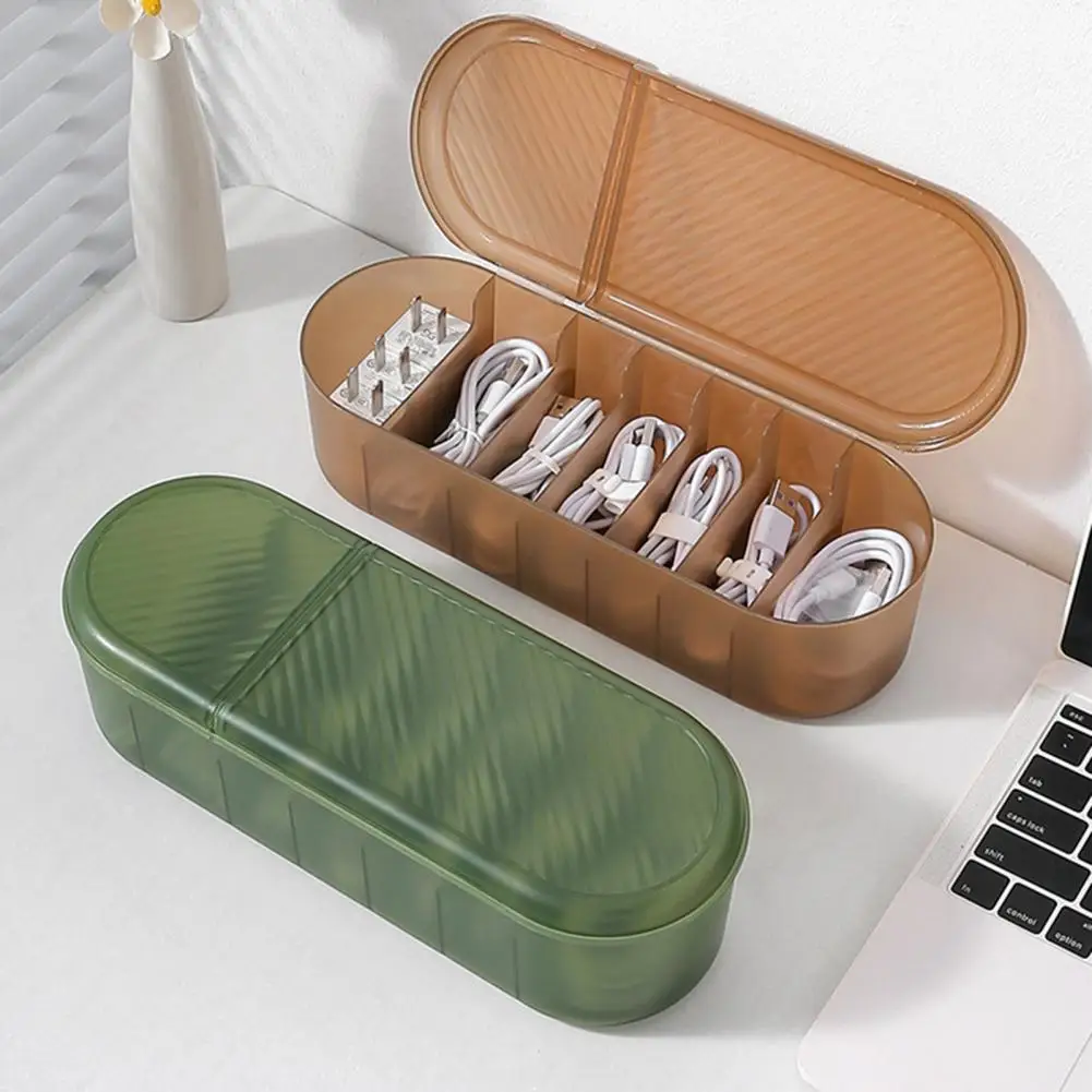 

Cable Management Solution Efficient Desk Organization Cable Storage Box Cord Charger Organizer Wire Collection Case for Home