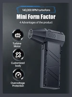 X6 Turbo Jet Fan 140000RPM Air blower Handheld Duct Fan Brushless Motor Jetdry 53M/S Portable Type-C Charging Car Cleaning Dryer 2
