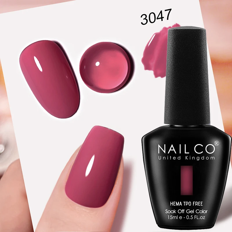 NAILCO Premium Soft Color Gel Polish - Vibrant Semi-Permanent Varnish, HEMA & TPO Free