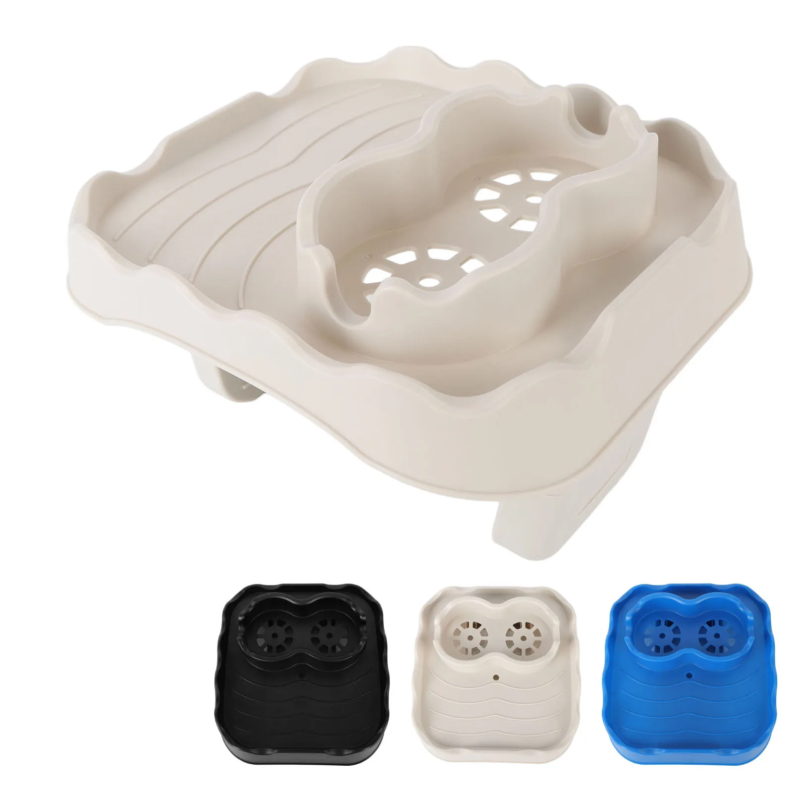 Hot Tub Table Tray With Drain Holes Anti Slip Adjustable Hot Tub Side Table Swimming Pools SPA Bathtub Accessories swimming pool accessory