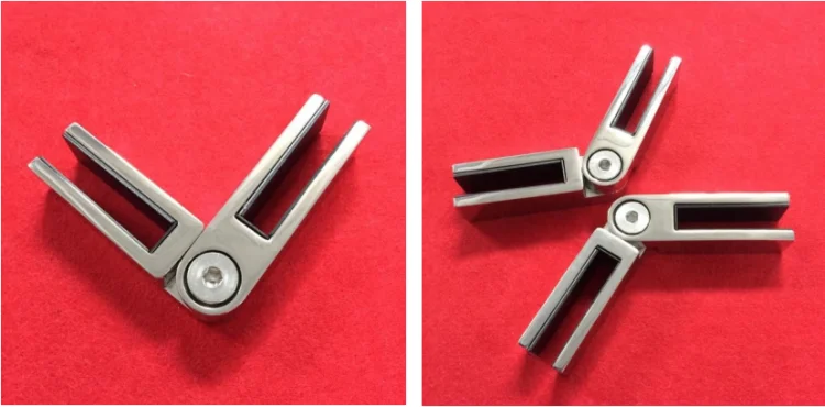 Description Picture 4 of item180 Degree Rotary Clamp Bracket Pool Fencing Balustrade Adjustable Corner Bracket Glass To Glass Corner Clamp