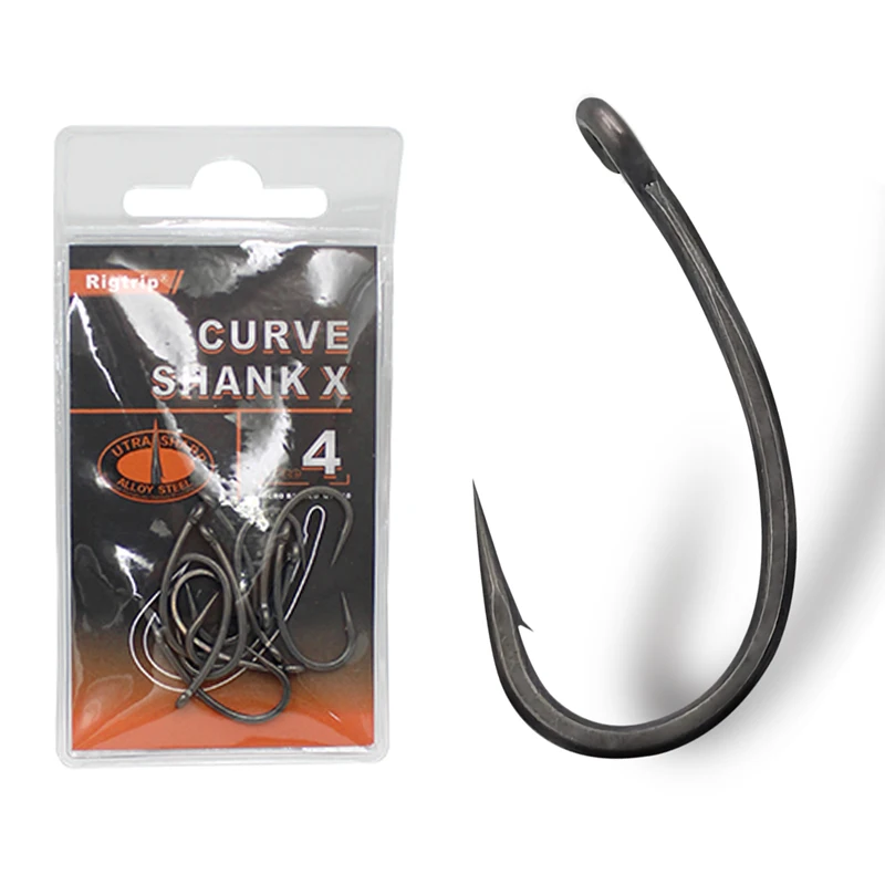 10 hameçons carpe micro-barbelés PTFE super résistants, acier allié ultra dur et tranchant pour pêche spécifique