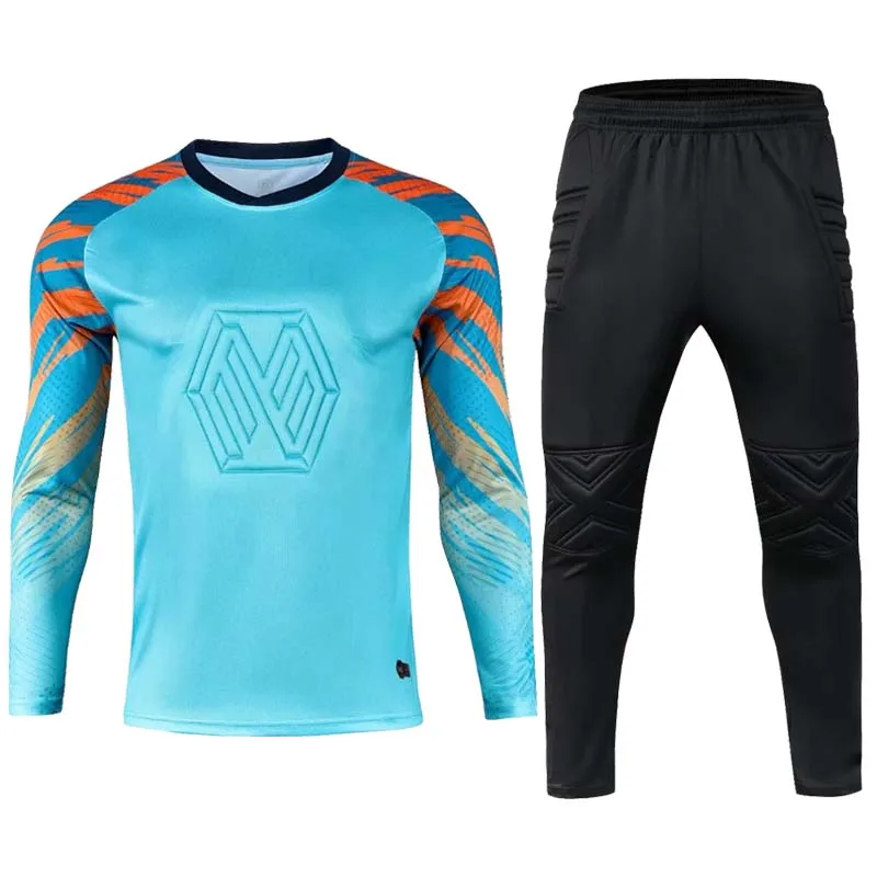 Football Uniform Sports Uniform Sets Adult Kids Football Goalkeeper Jerseys Tracksuit Men Soccer Goalie Tracksuit Long Sleeve Uniform Boy Gatekeeper Outfit