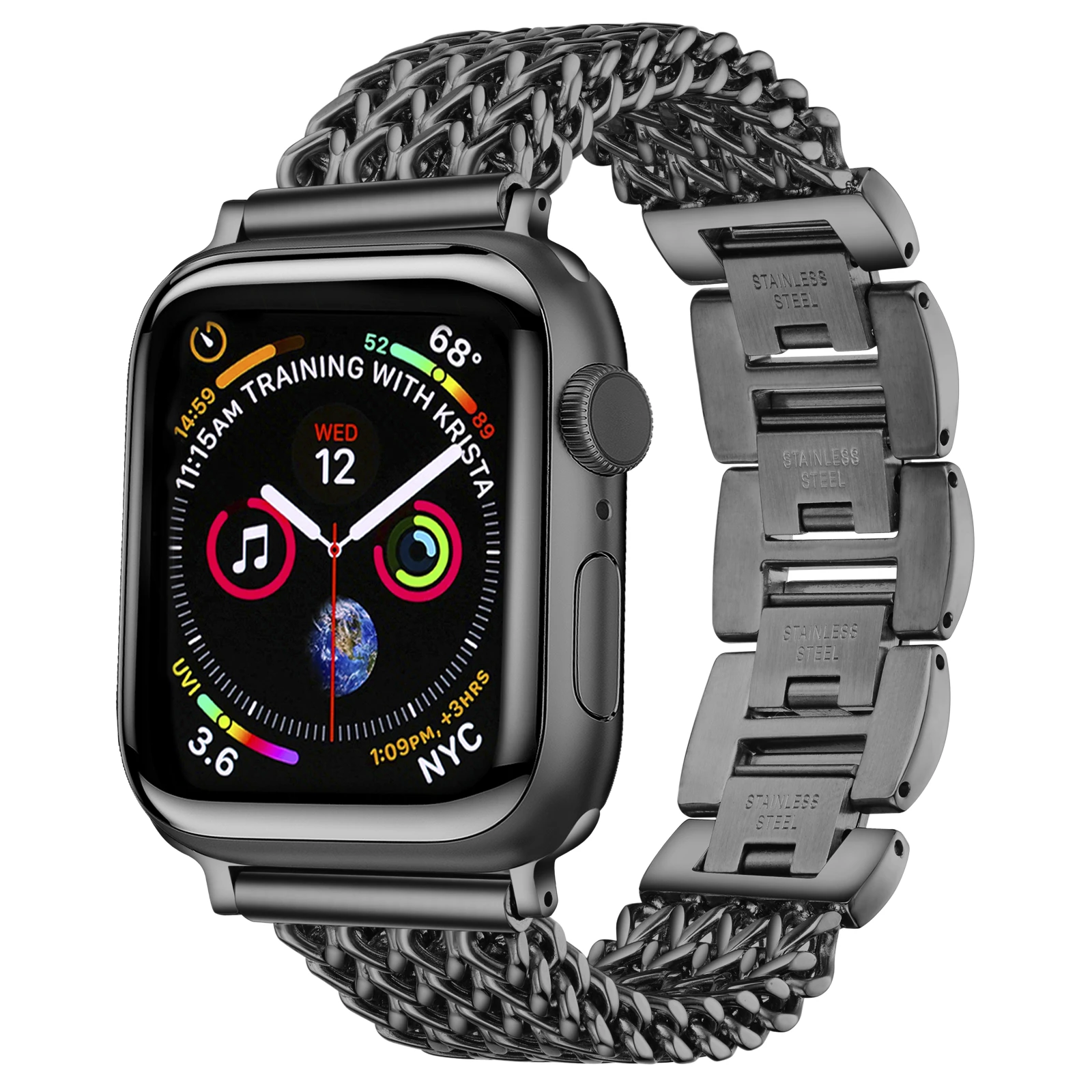 

Compatible With Stainless Steel Magnetic Milanese Mesh Loop For Apple Watch Band IWatch Series 87654321SEUltra