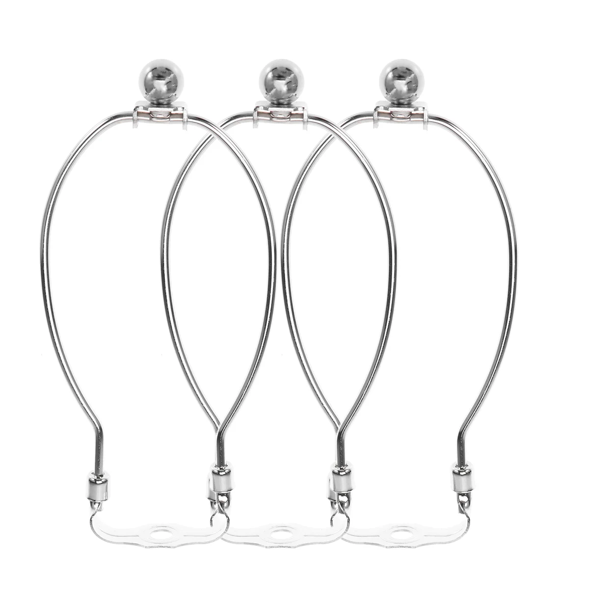 

3 Pcs Lamp Shade Crystal Horn Bracket Fall to The Ground Silver Harp Holder Floor