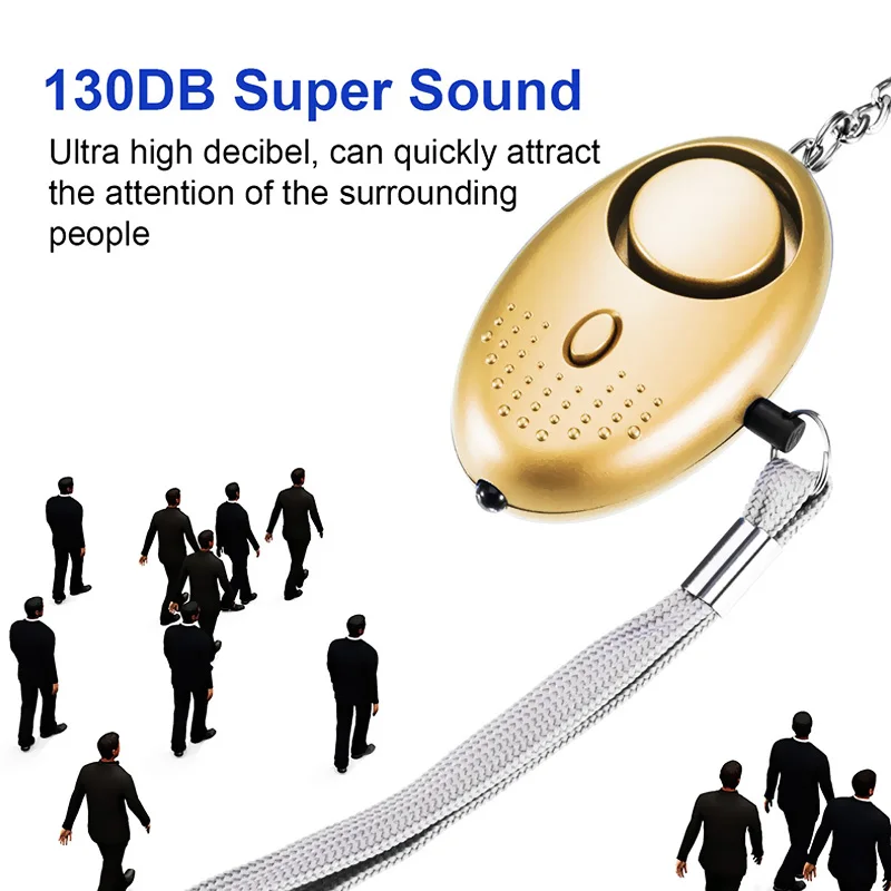 Self Defense Alarm 130dB Anti-wolf Girl Child Women Security Protect Alert Personal Safety Scream Loud Emergency Alarm Keychain