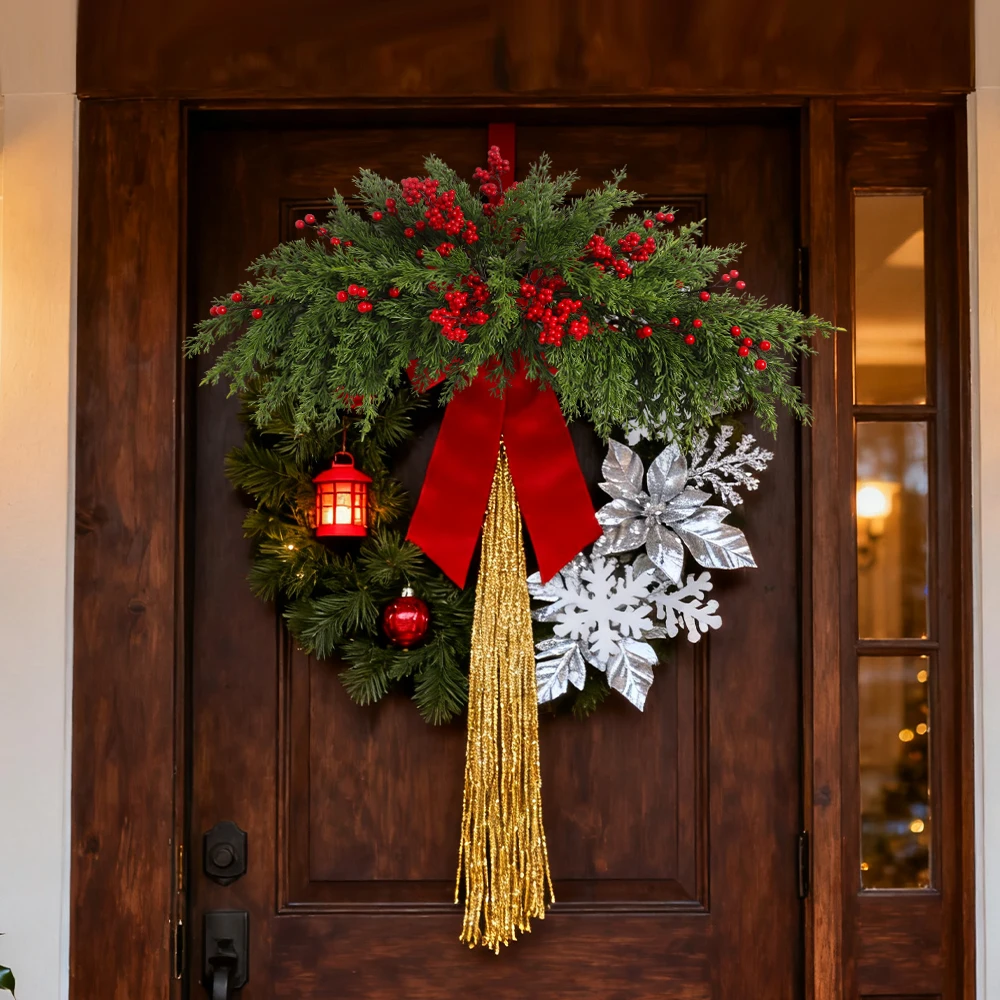 Vite di aghi di pino artificiale 65 cm, pianta finta, decorazione natalizia per la casa, decorazione della stanza, albero di Natale 2026, ornamento di Capodanno._voghion.com