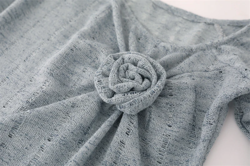 Sweet Cute Long Sleeve Women's Pullovers Autumn Winter Fashion 3D Flower Pleating Casual Loose Off-Shoulder Comfortable Knitwear