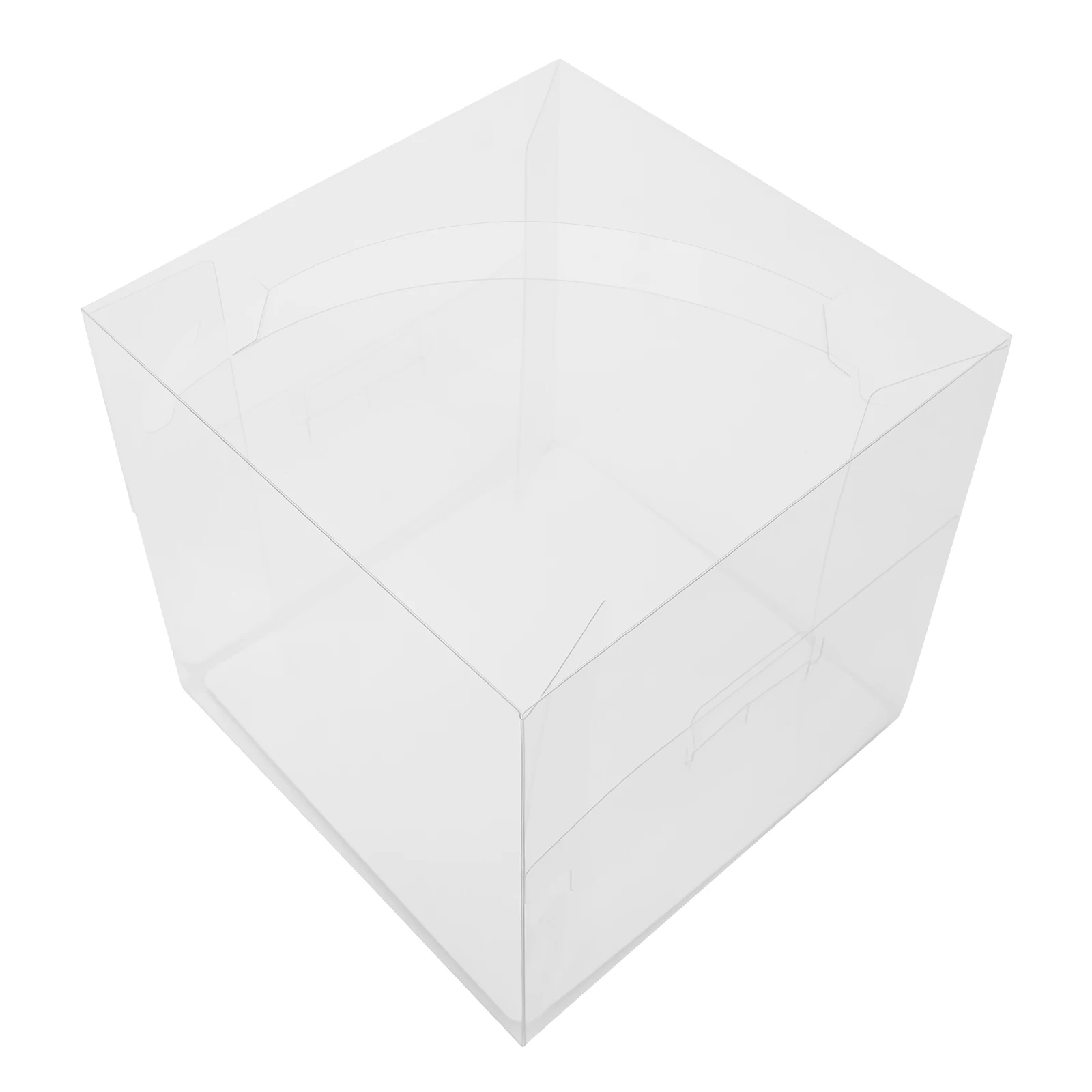 50pcs Clear PET Square Cake Boxes with Handles, 13x13x13cm Assembly Required, Food-Safe... - SKU CPCB1120 - UGI Packaging