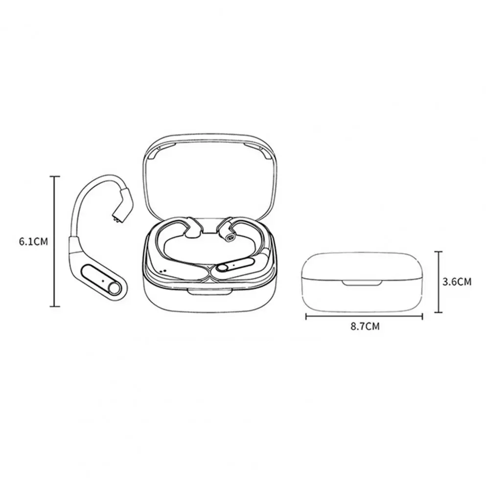 

Handsfree Bluetooth-compatible Ear Hook Type-C Interface HiFi Sound Comfortable Wearing Wireless Earbud Chip Home Supply