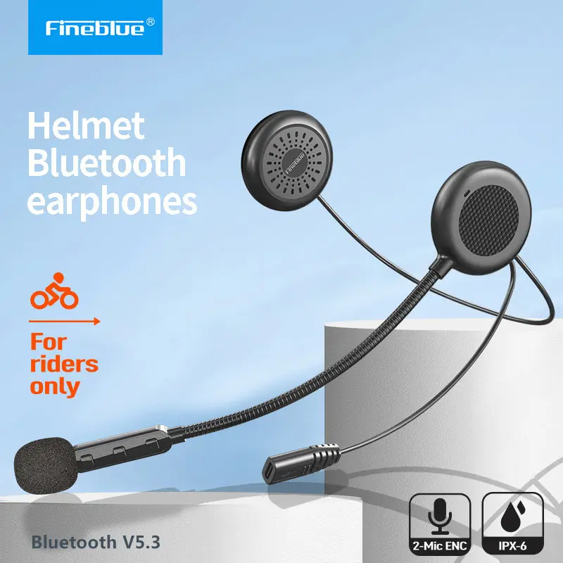 

Bluetooth-гарнитура мотоциклетная на шлем, водостойкая IPX6