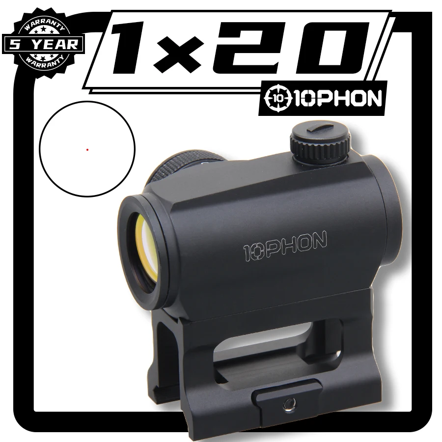 

Red Dot Hunting Scope, Tactical Optical Sight, Rifle Scope, Collimator for Real Firearms,. 308, Airsoft Air Gun, 10PHON, 1x21