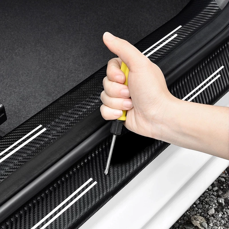 Carbon Fiber Car Door Sill Scuff Plate Anti Scratch Sticker Threshold  Protectior Strip For Honda Civic Odyssey Fit XRV CRV HRV - AliExpress