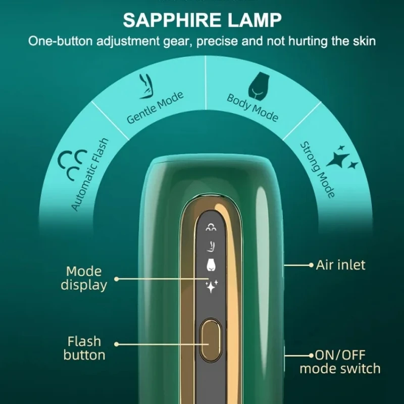 Swoson Sapphire Freezing Point Hair Removal Device Body Bikini IPL 999,999 Flashes Pulses Permanent Laser Epilator Painless 4