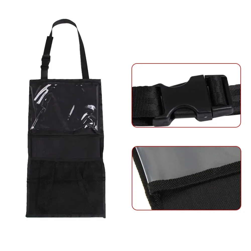 Baby Safe Car Seat Organizer Multi Pocket Hanging Storage Bag with Hooks for iPad Tablet Travel Auto Accessories