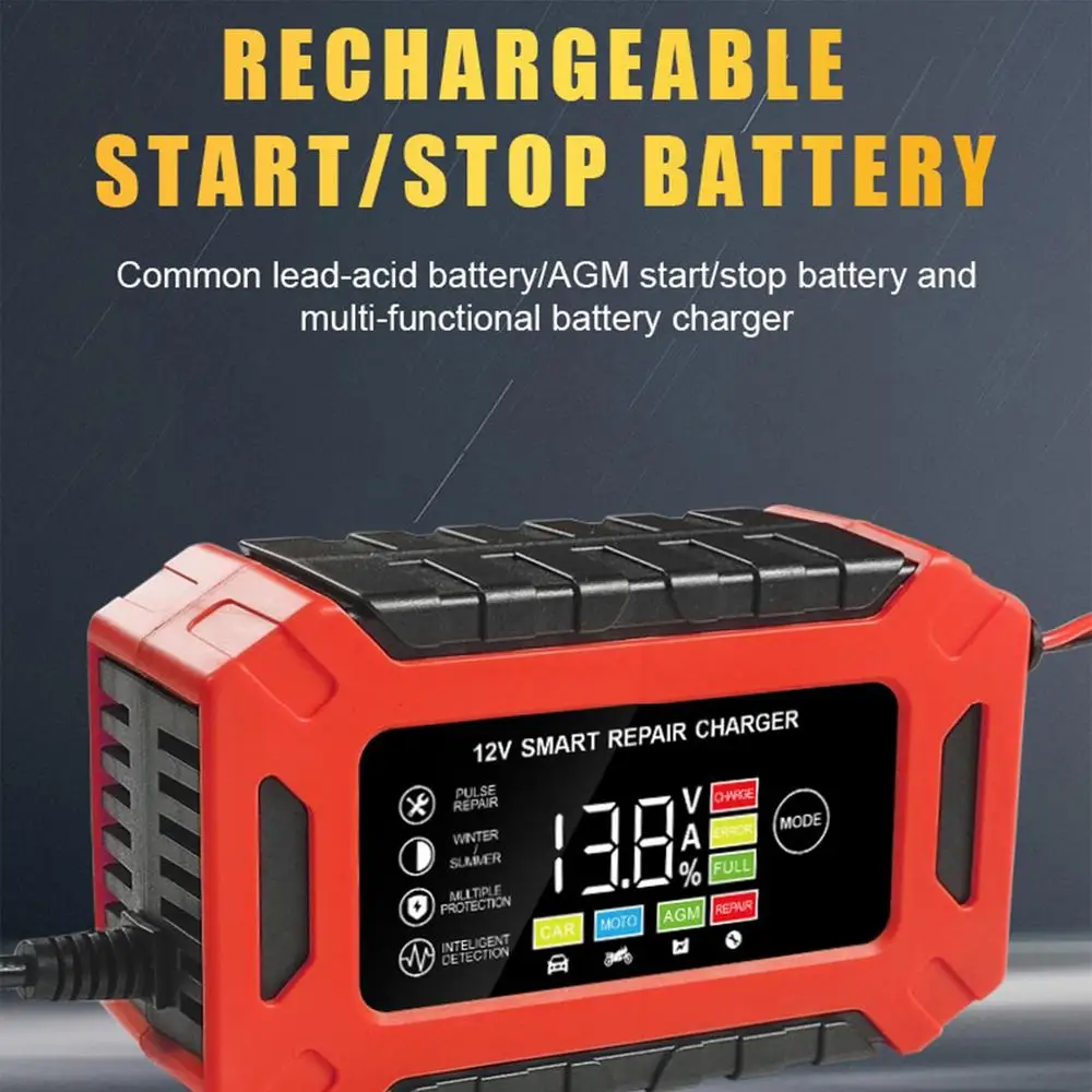 Battery Chargers 12V Smart 6A Battery Maintainer Battery Minder With Temperature Compensation For Motorcycle Car Lawn Mower Boat