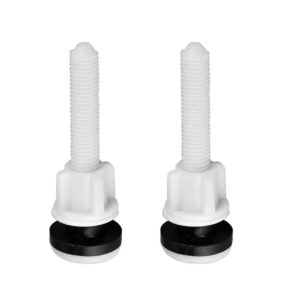 Toilet Tank Fixing Kit 2Pcs Plastic Toilet Hinge Close Coupling Bolts & Nuts With Washers