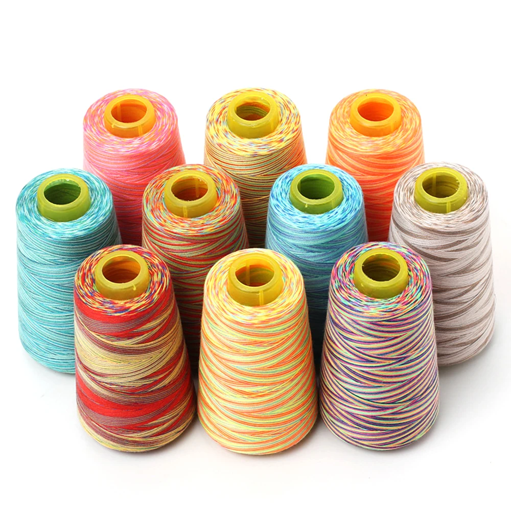 300/1000Yards Rainbow Polyester Sewing Thread for Needlework&Machine Sewing embroidery thread