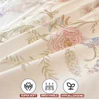 Parure de lit de luxe 100% coton haute densité, ensemble de 3 pièces, housse de couette, 1 housse de couette, 2 taies d'oreiller, simple/Double/200x200/220x240 5