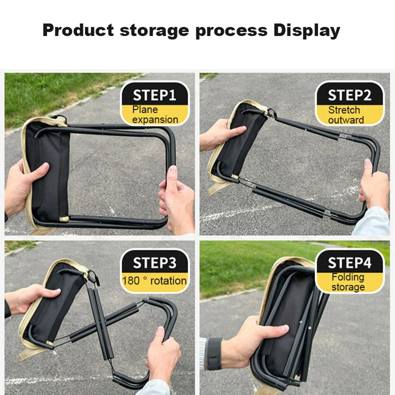 Portable Multifunctional Outdoor Picnic Camping Folding Chair,Ultra Light Fishing Stool, Travel Stool,Fishing Accessories