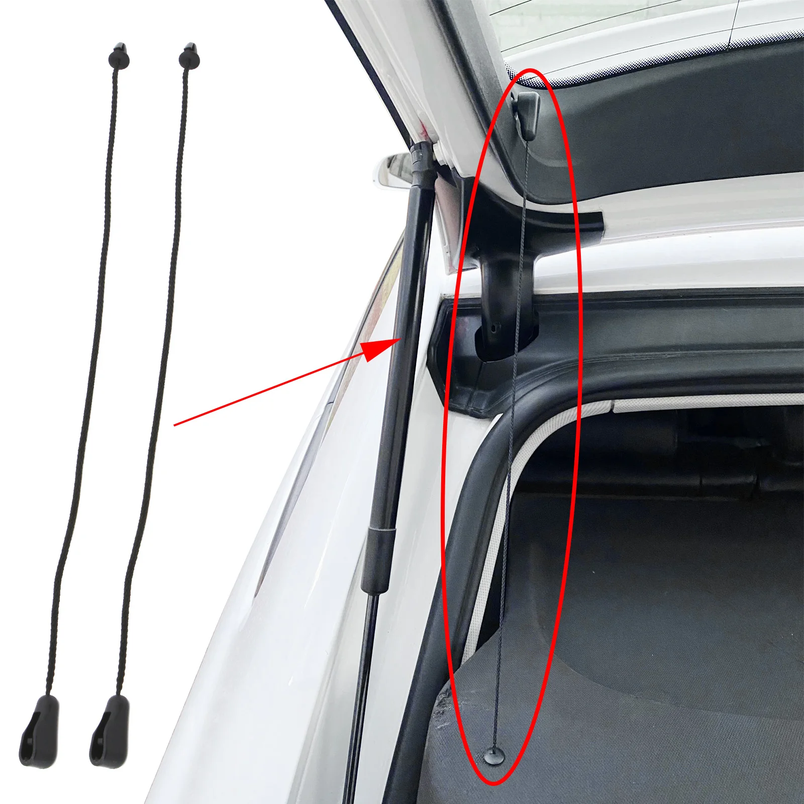 Rear Trunk Parcel Shelf Tray Cover String Strap Parcel Shelf String Cord Cover Strap For Ford Focus 2004-2011 Mk2 car trunk strap car trunk straps
