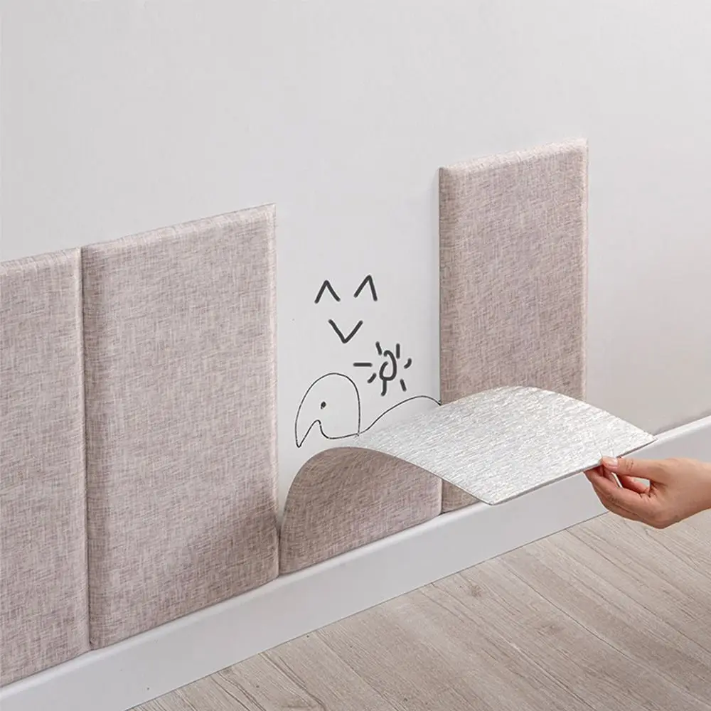 Self Adhesive 3D Wall Stickers Soft Back Anti Collision Wall Pad
