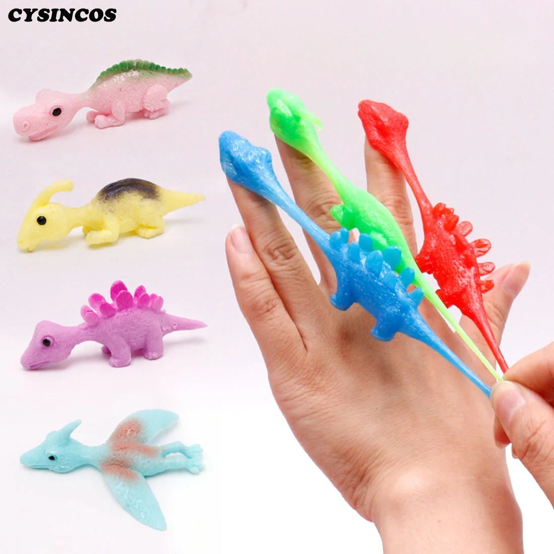 

1pcs Creative Dinosaur Finger Toys Kids Funny Cartoon Animals Anxiety Stress Relief Shooting Playing Toy Slingshot Catapult Game