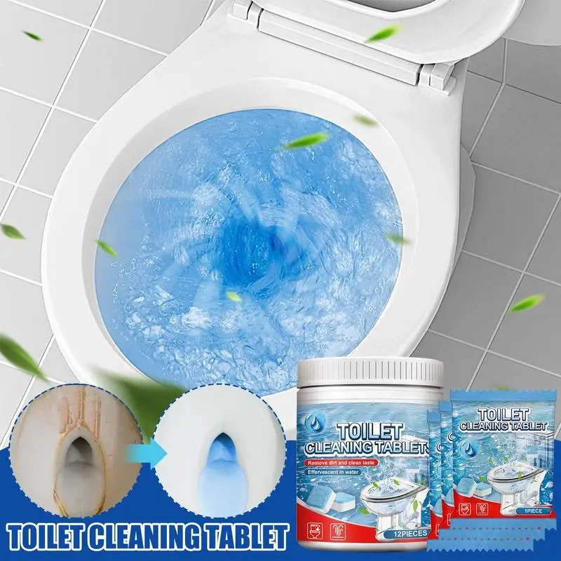 Toilet Tank Cleaner Tablets 12 Pcs Toilet Bowl Cleaners Efficient Tablets Safe Bowl Cleaner Refills For