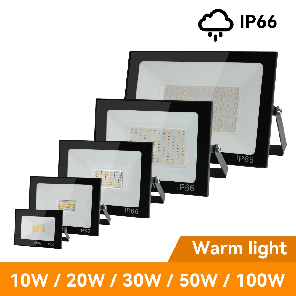 LED 투광 조명, IP66 방수 야외 스포트라이트, 100W AC220V 반사경,..
