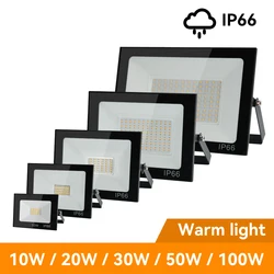 LED Flood Light IP66 Waterproof Outdoor Spotlight 100W AC220V Reflector Led Exterior Wall Lamp For Garden Street Gate Wall