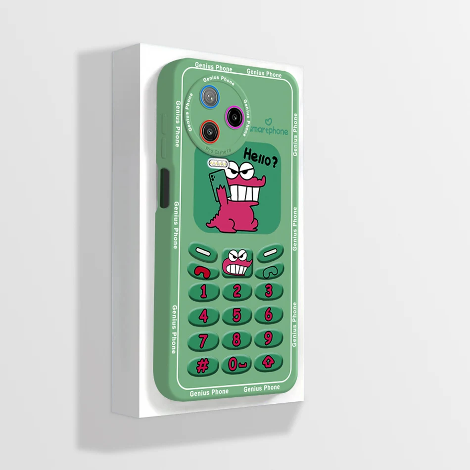 Cute Astronaut Square Phone Case - Shockproof Soft Back Cover