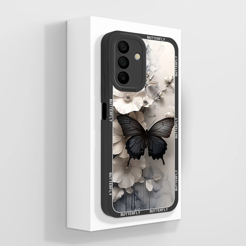 Minimalist Moon Butterfly Flower Aesthetic Back Cover