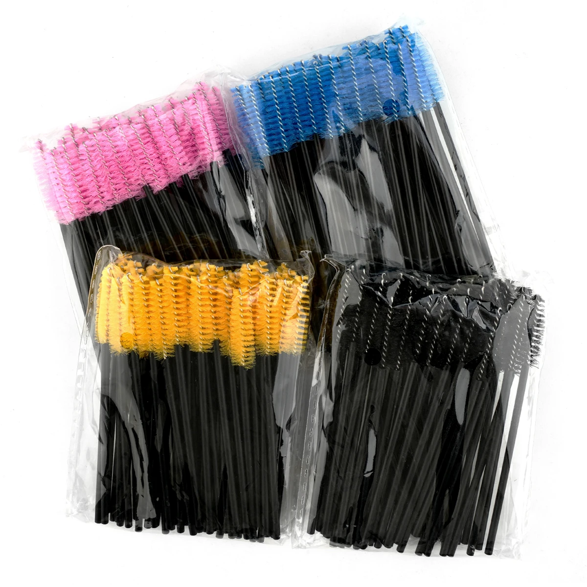 Lanjinglin 50Pcs Eyelash Brushes Micro Eyelash Extension Makeup Kit Eyelash Brush Mascara Wands Applicator Spoolers Eyebrow Comb_voghion.com
