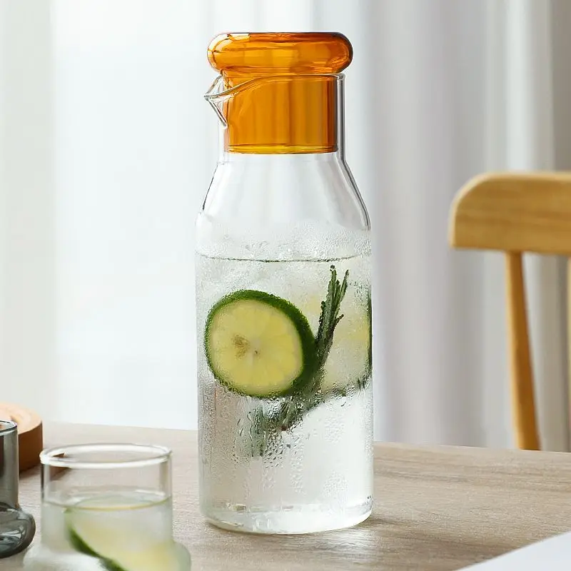 850ml/30 Oz Clear Bedside Water Carafe Set With Drinking Cup For Bedroom Kitchen Water Jug Glass Pitcher For Juice Coffee Tea - 15