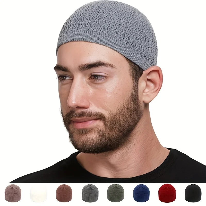 

Wave Jacquard Beanies Knitted Hip-Hop Hat Short Thread Stretch Outdoor For Men Women Skull Cap