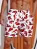 2024 Summer 3D Printed Hawaiian Vacation Style Printing Shorts Men's Board Shorts Casual Swim Trunks Drawstring Breathable Short 1