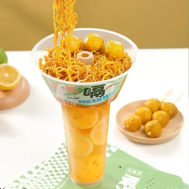 50pcs 500/700ml Disposable Food Cola Cup Thick Plastic Walking Hot Pot Cups Cold Drink Fruits Cup Holder Bowl Vegetable Cups