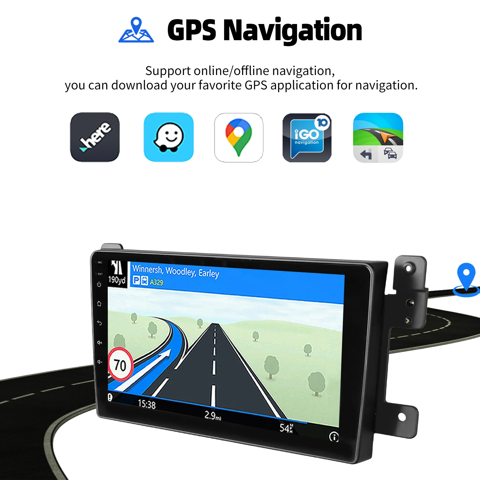 ESSGOO Android 15 Autoradio 9" IPS Wireless CarPlay Android Auto für Suzuki Grand Vitara 2005-2015 GPS Navigation KI Stimme ChatGPT WIFI Lenkradsteuerung Bluetooth FM RDS Mirror Link Touchscreen – Detail 13