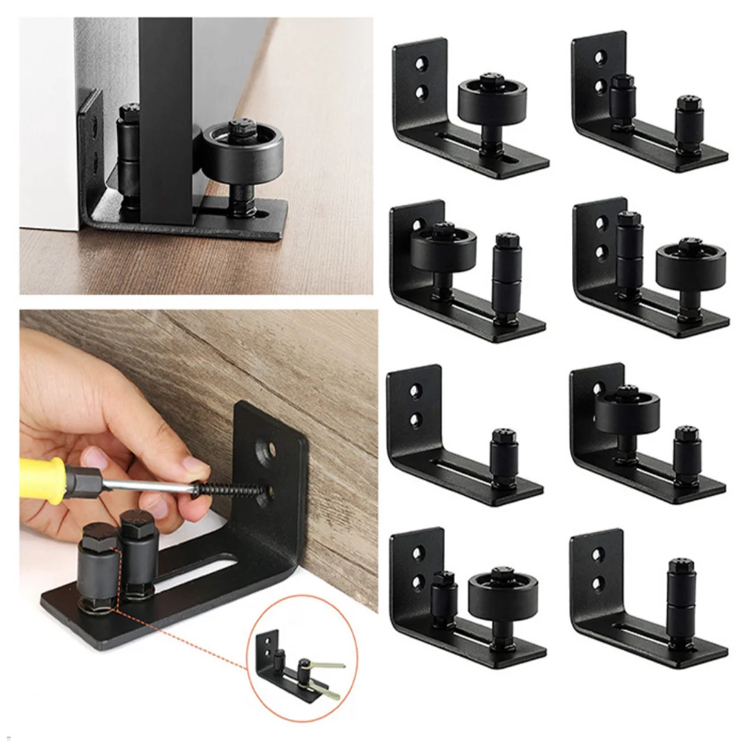 Description Picture 2 of itemAdjustable Floor Bottom Guide Sliding Barn Door 8 Setup Options for DIYers Flush Design Bottom Flat Stay Roller