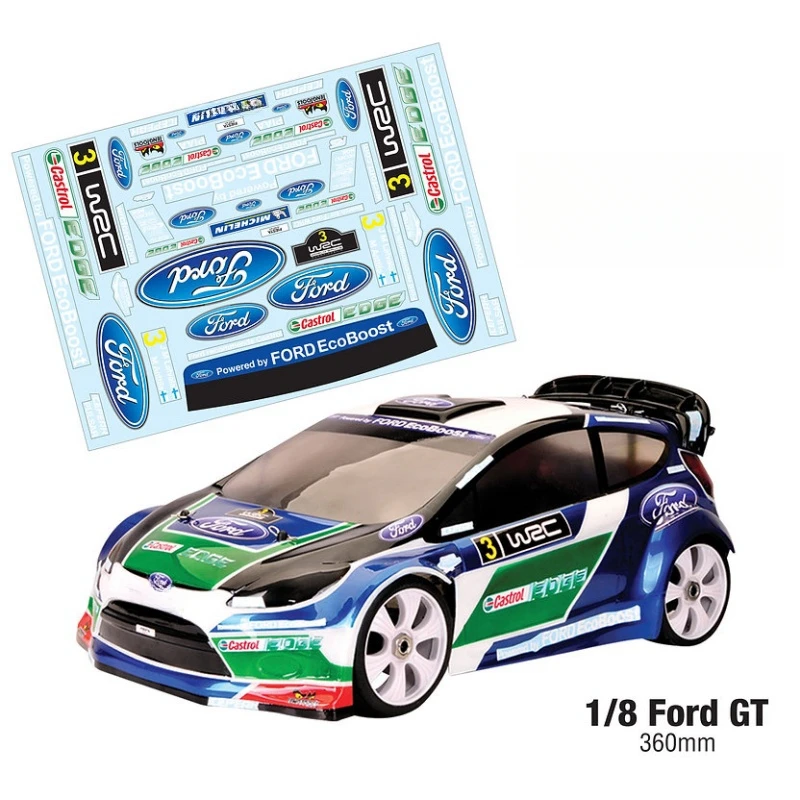 Rally Wrc 1/8, Telaio Da 360Mm, Ford Gt Rally Car 1/8, Carrozzeria Trasparente 1/8 Rc Car, Larghezza 300Mm, Rc Drift Body Shell 1/8
