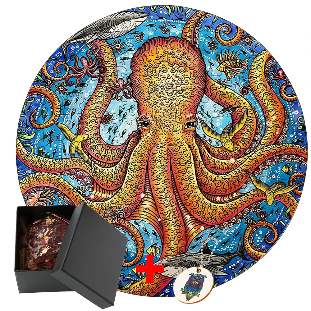 Puzzle De Madera De 255 Piezas "Taza De La Serenidad" – Formas Únicas De Animales, Corte Láser, Caja De Madera, Regalo Para Adultos Y Jóvenes