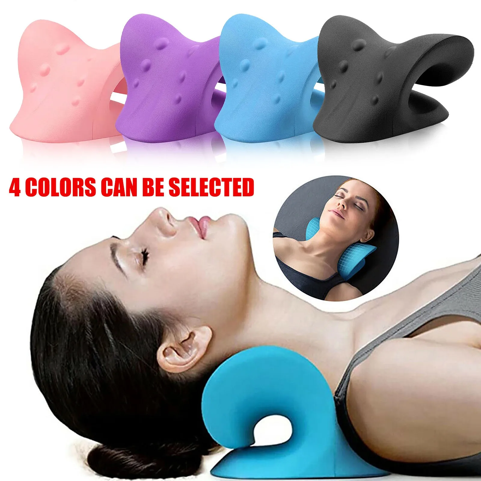 Neck Traction Pillow Cloud Shape Stretcher Cervical Support Pain