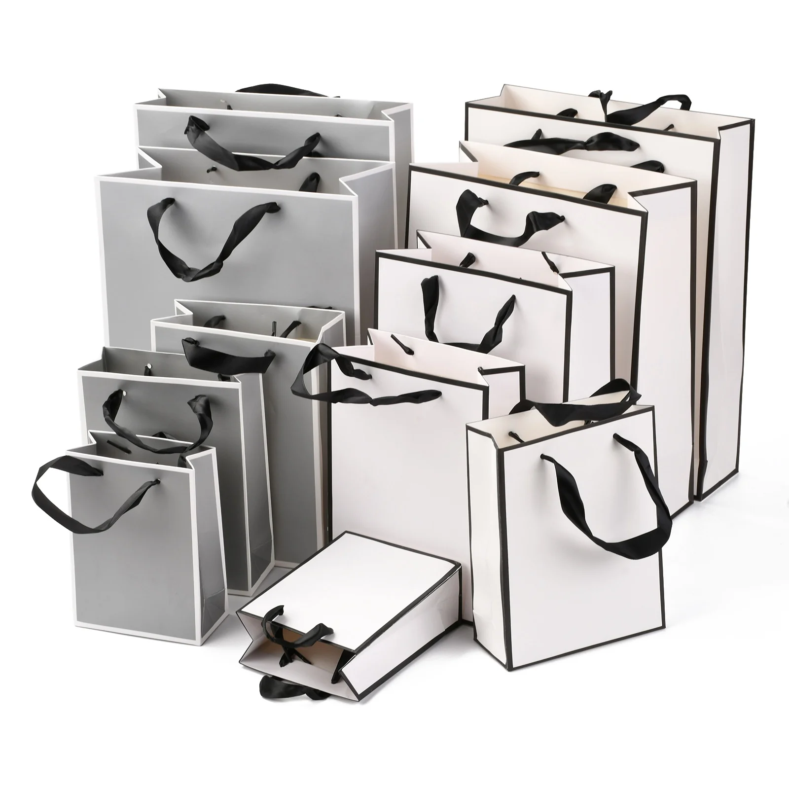 10pcs Rectangle Paper Bags Multifunction Shopping Bags for Clothes