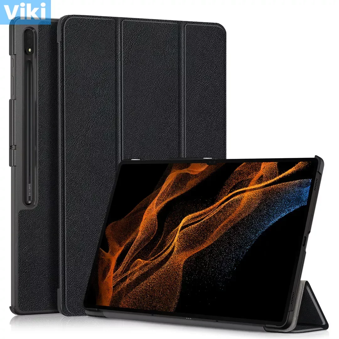 Custodia Per Samsung Galaxy Tab S9 Ultra 14.6 Pollici Tri-Fold Smart Cover Magnetica Per Tablet Per Tab S9 Ultra 2023 Protezione Funda
